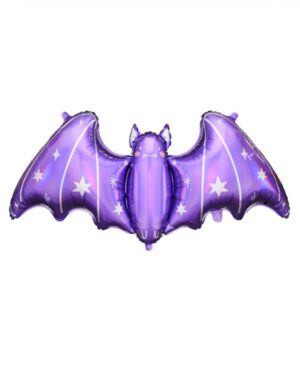 Aluminiumballon Partydeko Fledermaus lila 119 x 51 cm