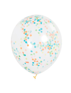 Befüllbare Luftballons mit Konfetti 6 Stück bunt