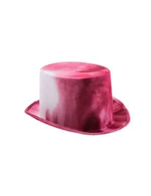 Blutgetränkter Horrorzylinder Halloween-Accessoire für Erwachsene rot-weiß 60 cm
