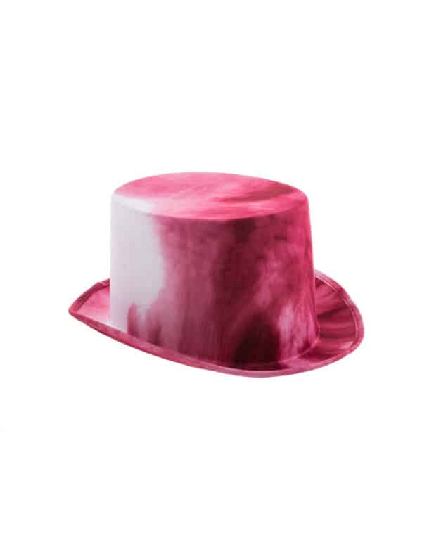 Blutgetränkter Horrorzylinder Halloween-Accessoire für Erwachsene rot-weiß 60 cm