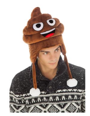 Emoji-Mütze Kackhaufen Accessoire braun