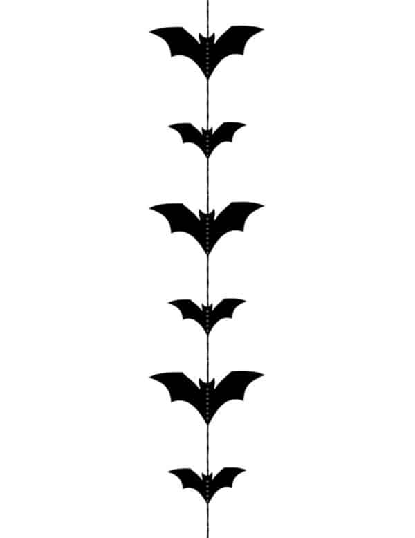 Fledermaus-Girlande Halloween-Partydeko schwarz 150 x 11 cm