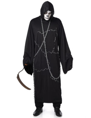 Gruseliger Ghul Halloweenkostüm Geist schwarz-weiss