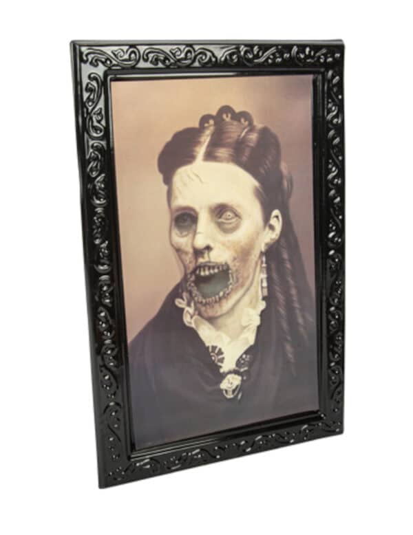 Halloween Bilderrahmen Wechselbild Frauenportrait 38x25 cm