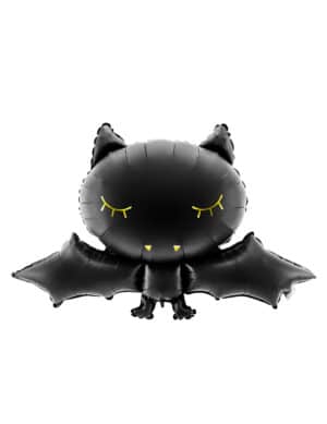 Halloween-Luftballon Schlafende Fledermaus schwarz 80 x 52 cm