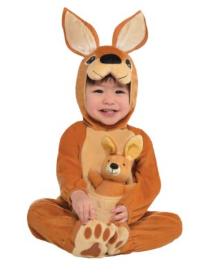 Känguru-Kostüm für Babys Fasching braun