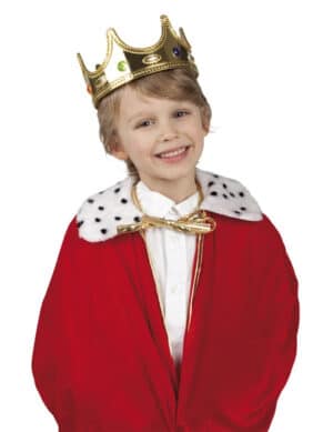 Kinderkrone König-Accessoire gold-bunt