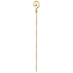 Nikolausstab Hirtenstab Weihnachtsmann-Accessoire goldfarben 185 cm