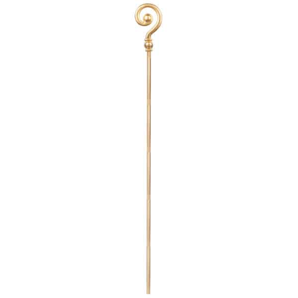 Nikolausstab Hirtenstab Weihnachtsmann-Accessoire goldfarben 185 cm