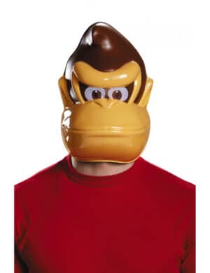 Nintendo Donkey Kong Halbmaske für Erwachsene braun-beige-weiss