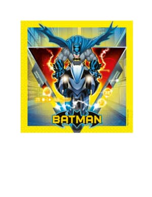 Offizielle Batman-Papierservietten 20 Stück bunt 33 x 33 cm