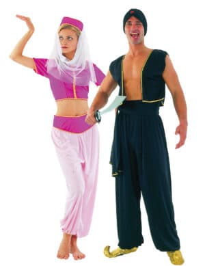 Paar-Kostüm Orientzauber 1001 Nacht Pink Schwarz Gold