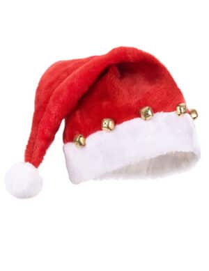 Santa Claus Mütze mit Glöckchen rot-weiss