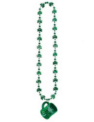 St. Patrick's Day Halskette mit Bierkrug grün