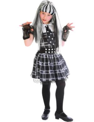 Süßes Monster Halloween Kinderkostüm schwarz-weiss