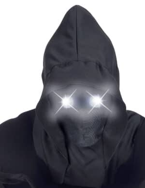 Unheimliche Geistermaske für Erwachsene Halloween-Vollmaske schwarz-weiß
