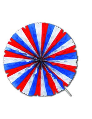 Waben-Deko Frankreich-Fanartikel Hängedeko weiss-blau-rot 50 cm