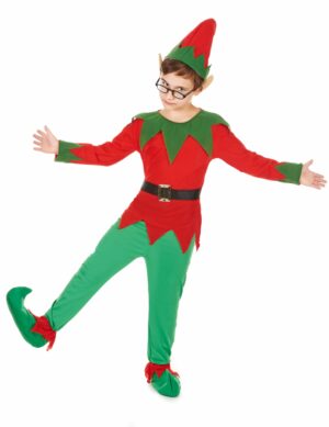 Wichtel Kinderkostüm Weihnachtskostüm rot-grün