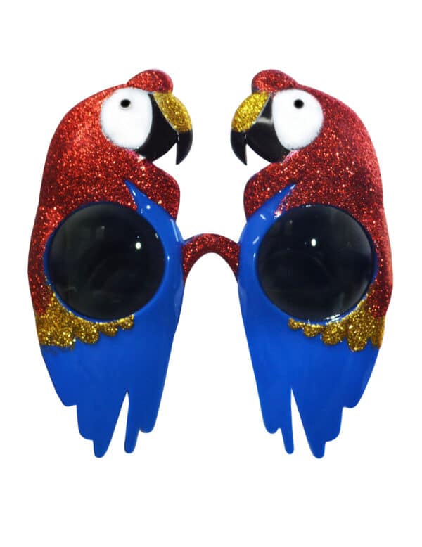 Witzige Papagei-Brille Accessoire bunt